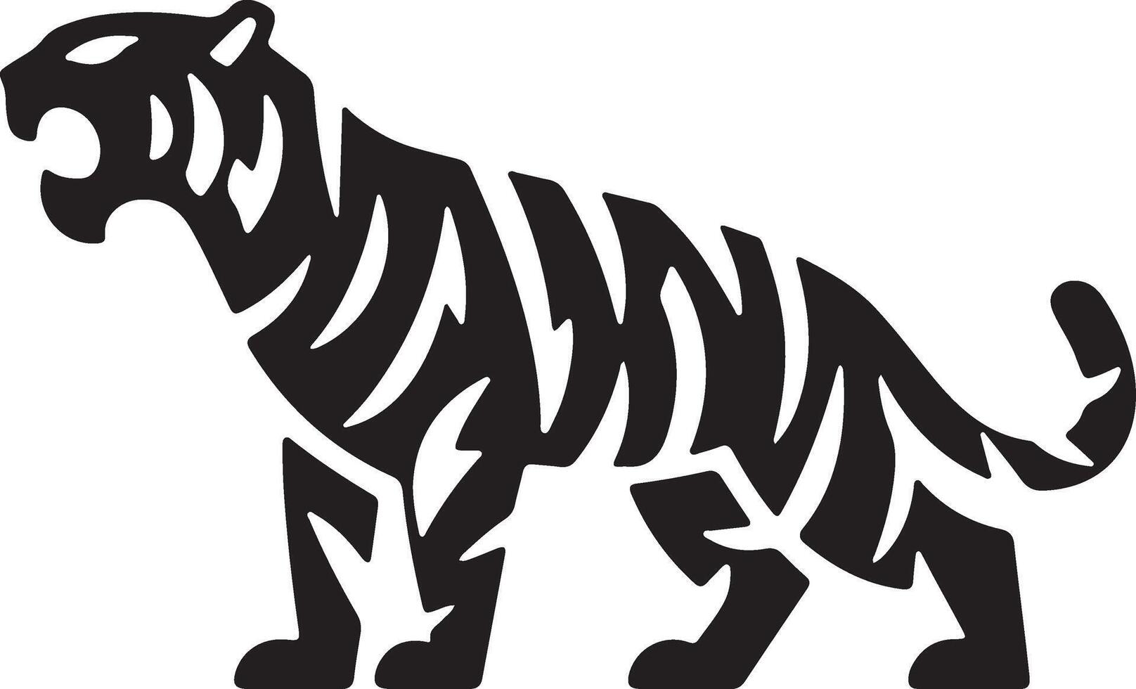 Majestic Tiger Silhouette vector