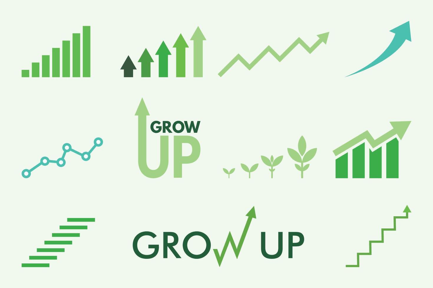Growing graph Icon for design vector