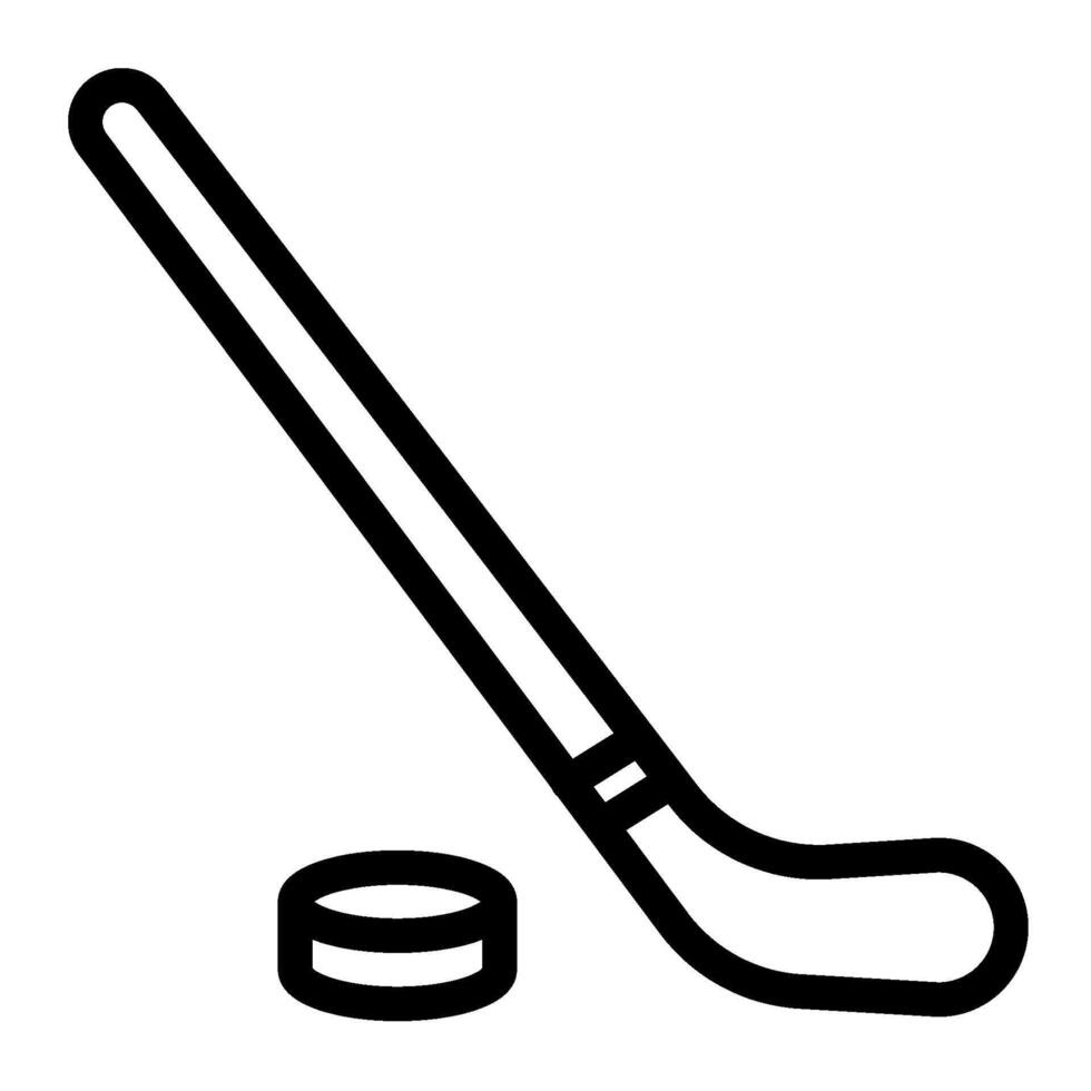 Hockey stick icon line style vector
