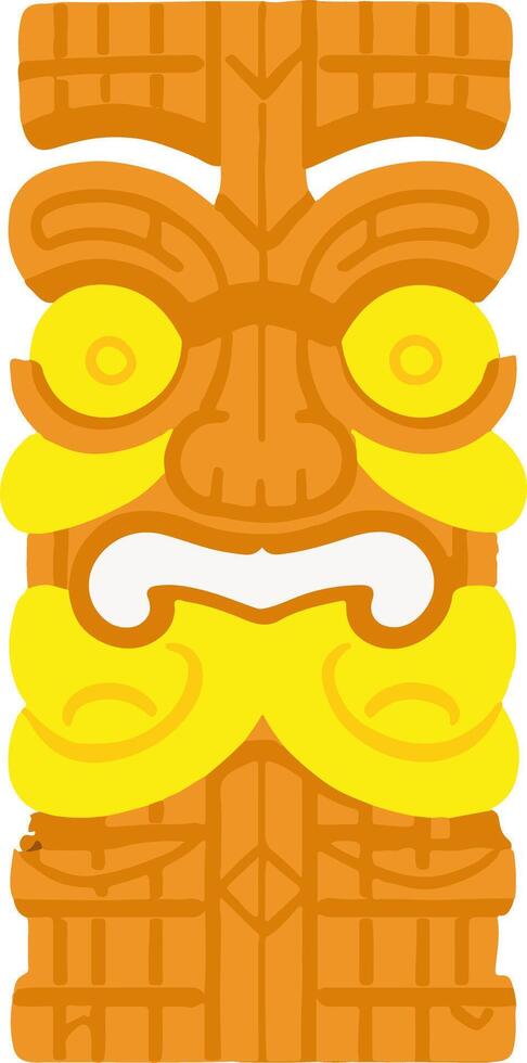 Statue Polynesia Mask Decoration Wood vector