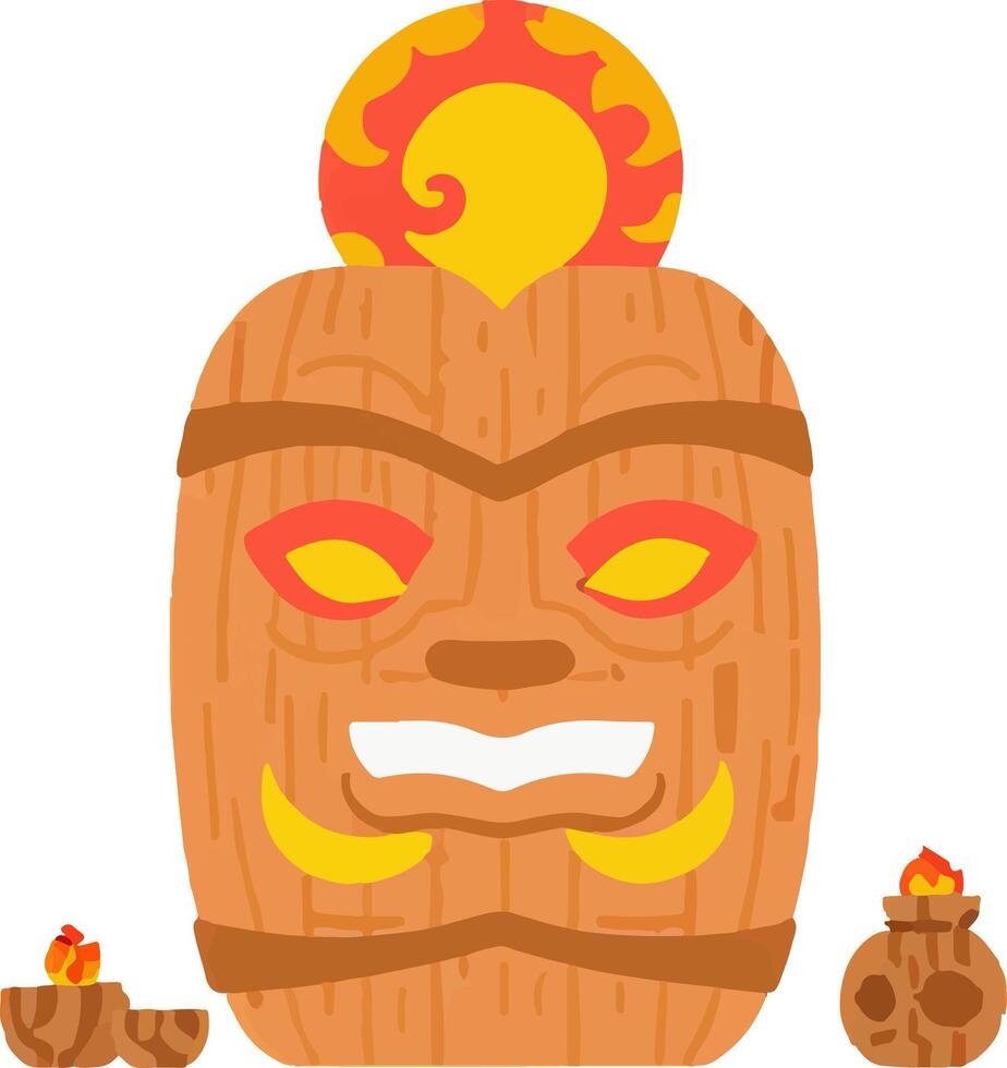 Design Polynesia Mask Totem Symbolism vector