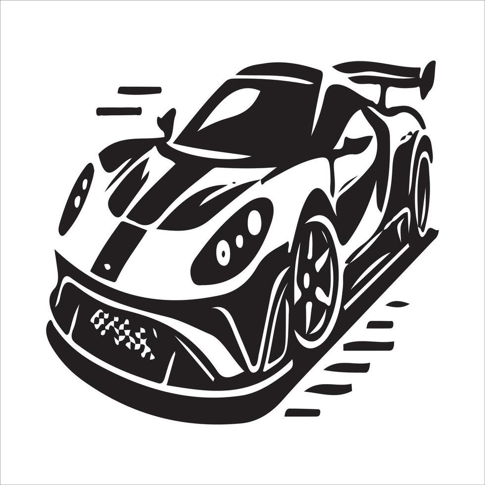 illustration of a racing car vector