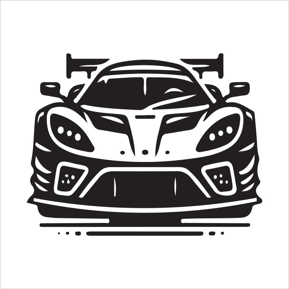 illustration of a racing car on a white background vector