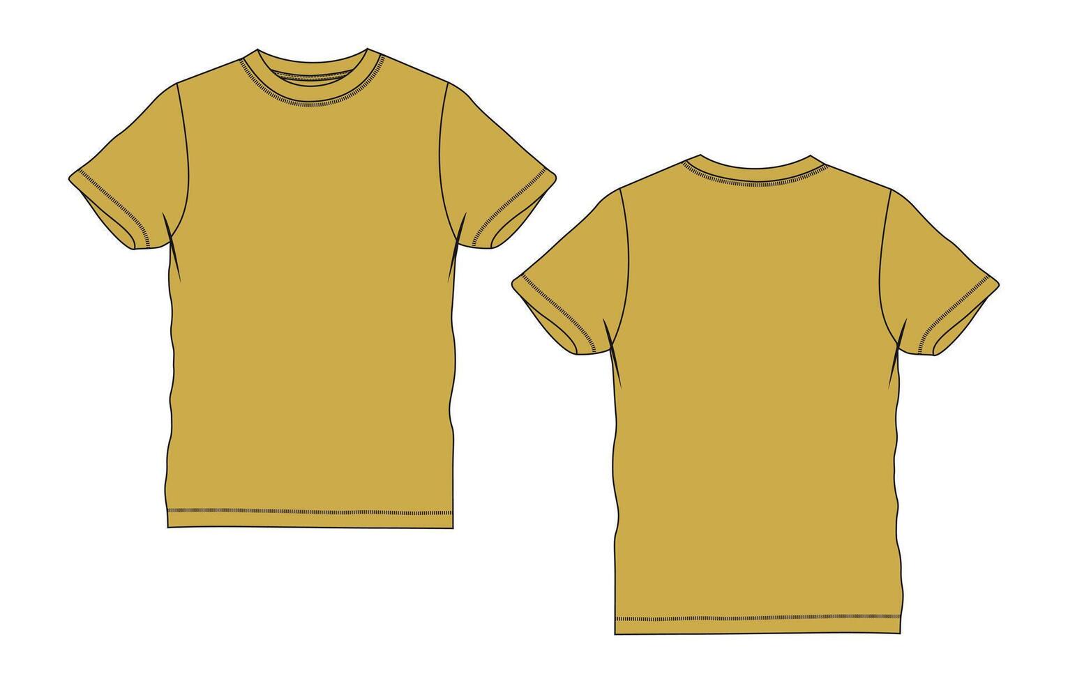 A yellow t - shirt with a white background vector