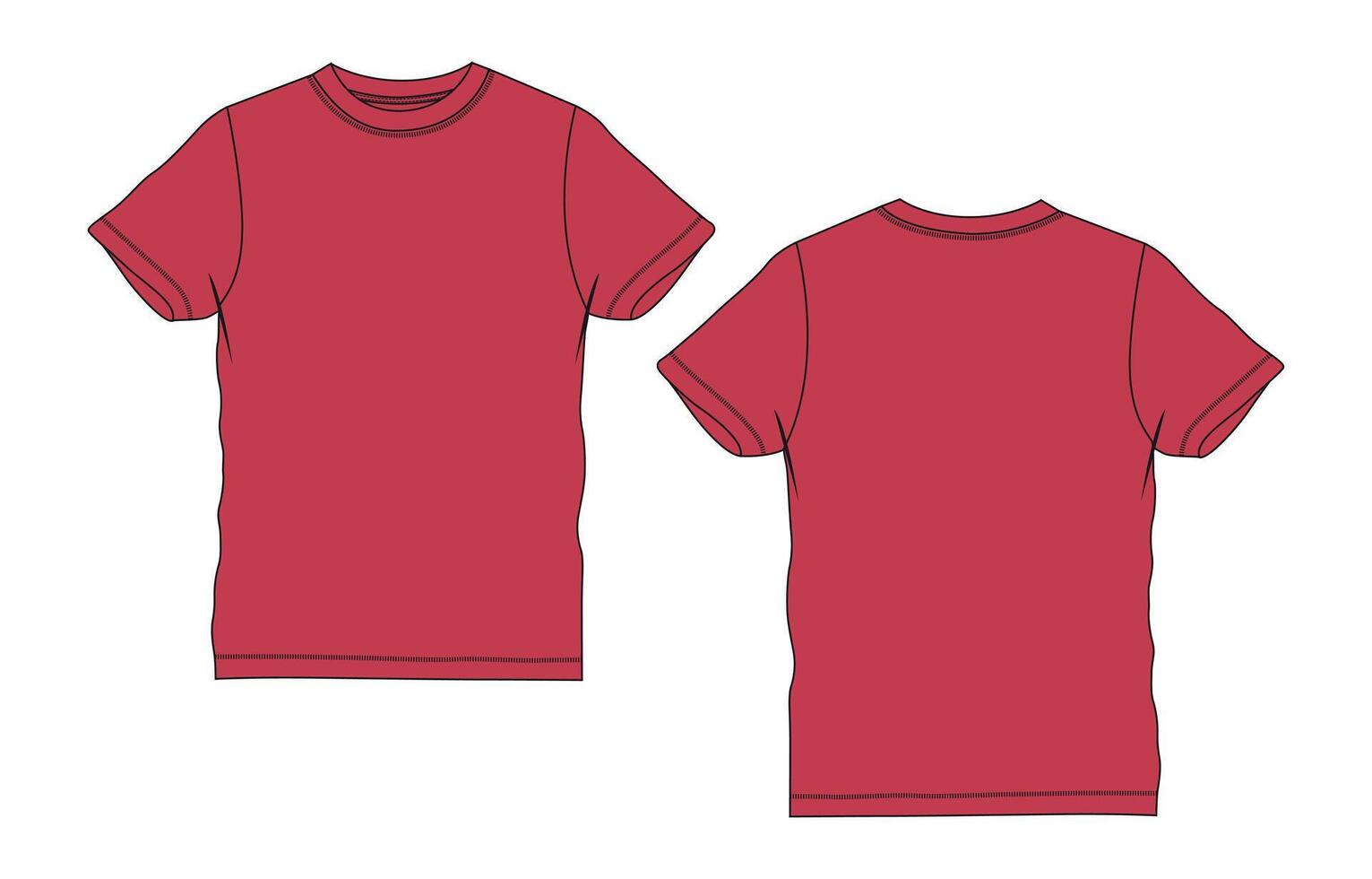 Red t - shirt template vector