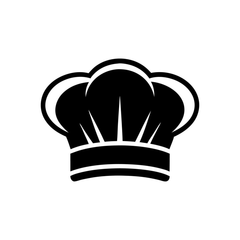 Chef hat icon on a white background. vector