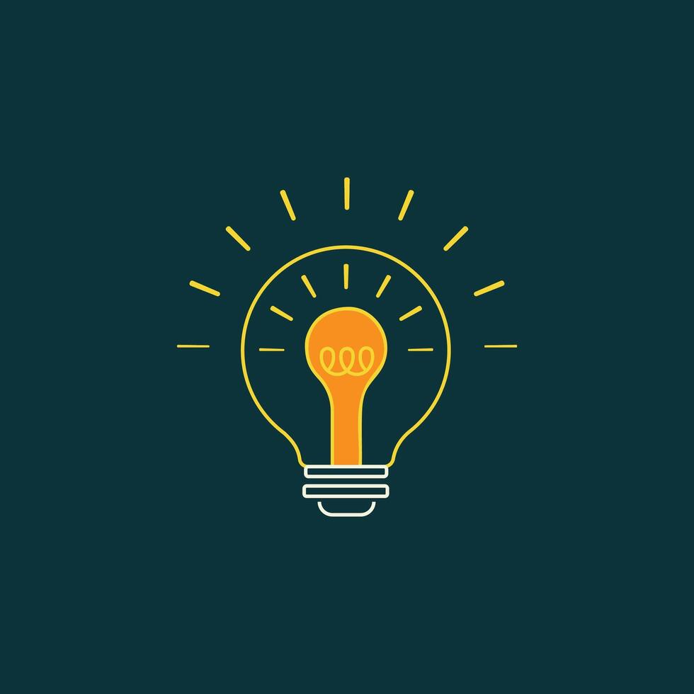 An illustration depicting a light bulb containing another light bulb within it. vector