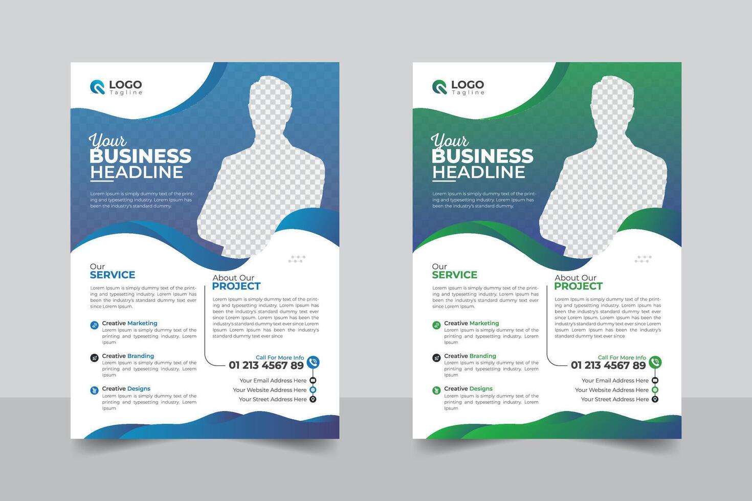 Creative colorful Agency poster design, corporate abstract style business proposal or modern flyer design template vector