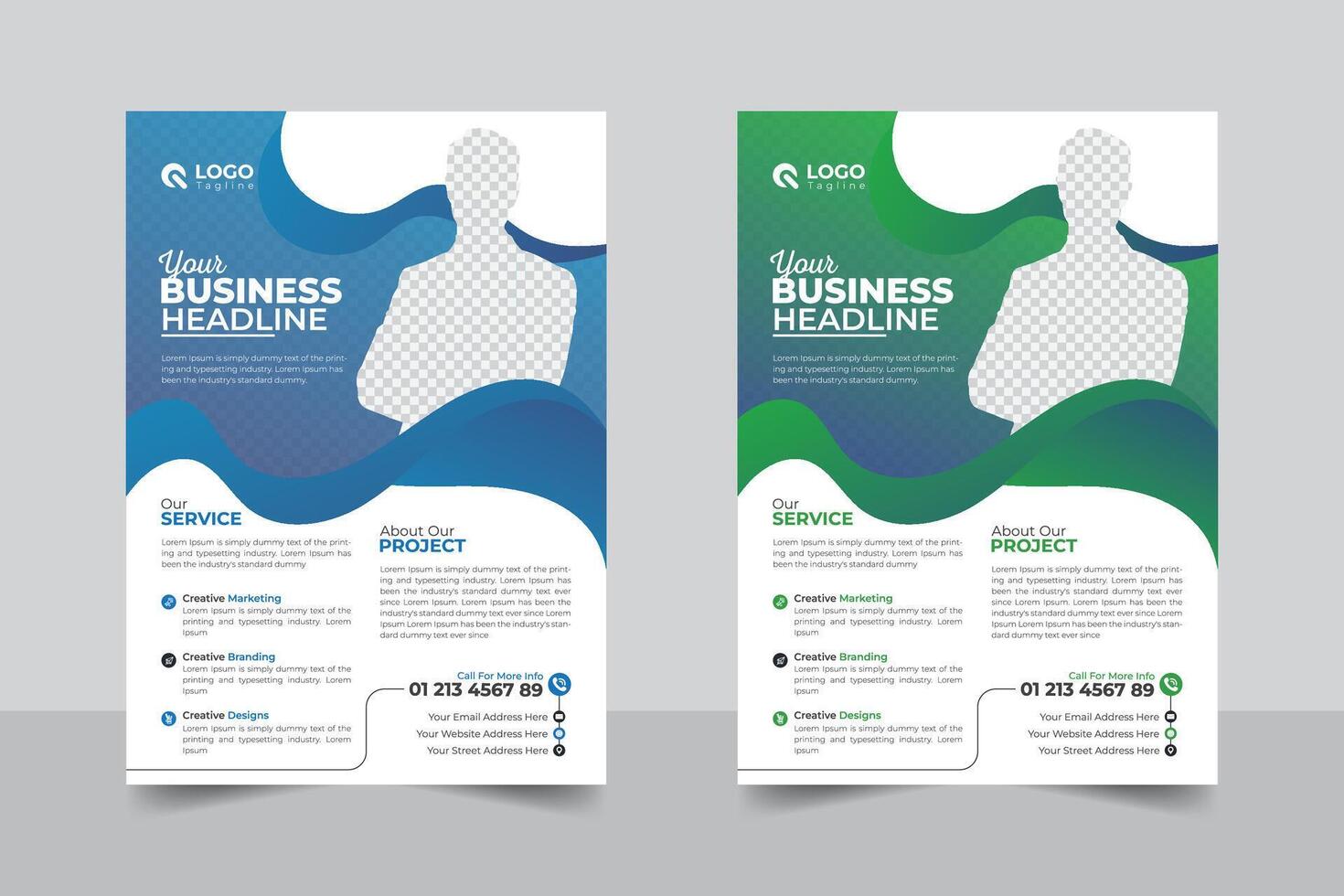 Agency poster design, Modern and corporate abstract style business proposal or modern flyer design template vector