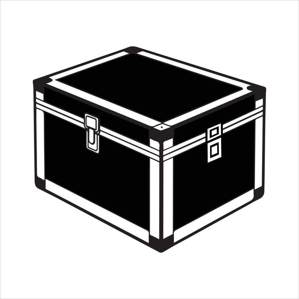 Sleek Line and Silhouette Icons for Packaging and Box Organization vector