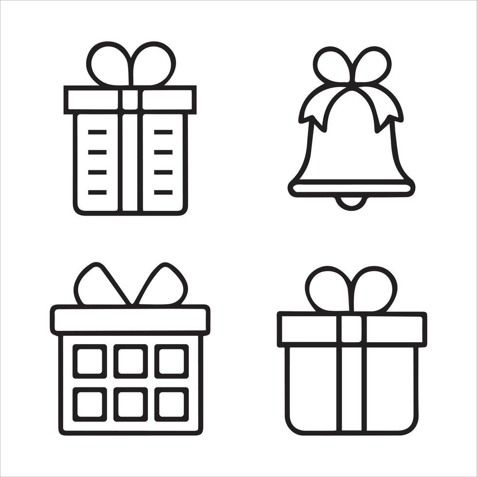 Pure Line Icons for Christmas Events and Traditions vector