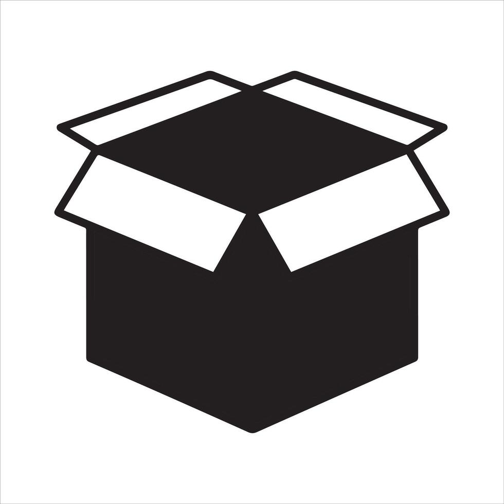 Modern Line and Silhouette Icons for Box Storage Solutions vector