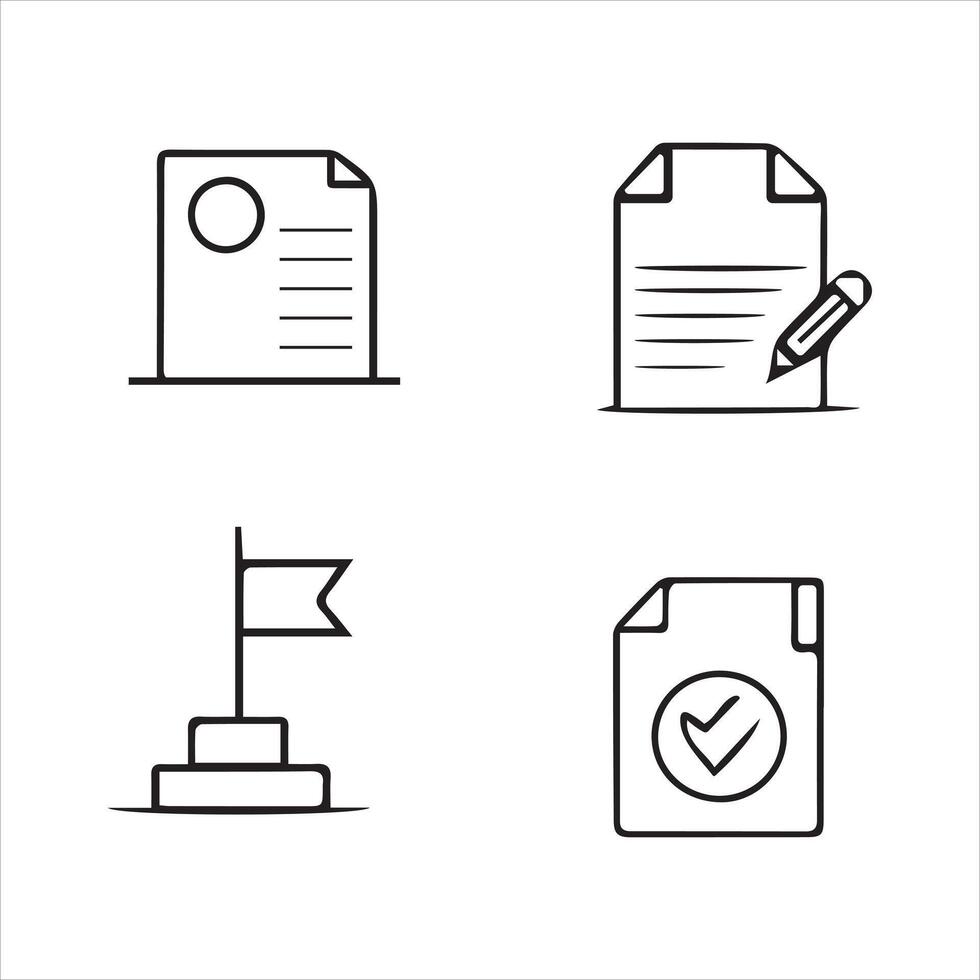 Clean and Simple Line Icons vector