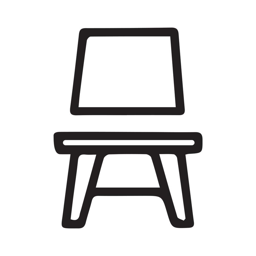 Linear Lounge Stylish Chair Icon Set vector