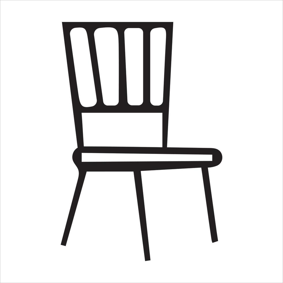 Pure Line Art Chair Design vector