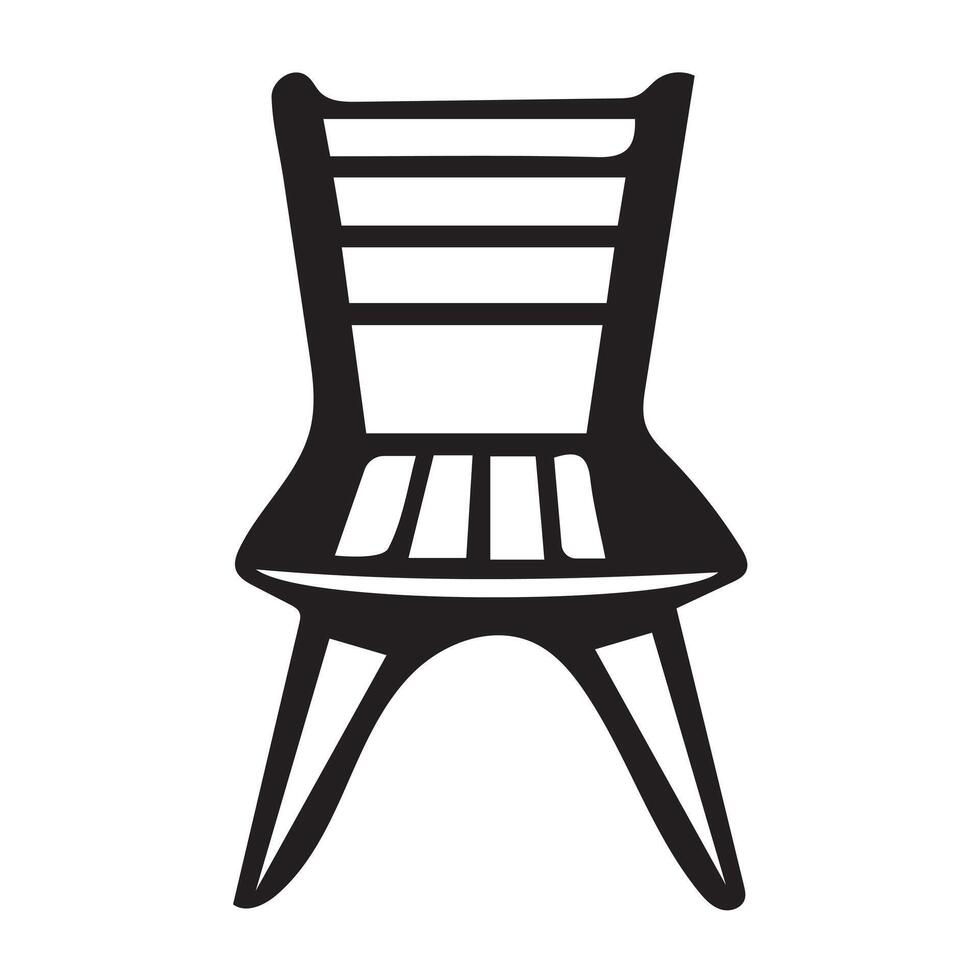 Minimal Outline of a Chair vector