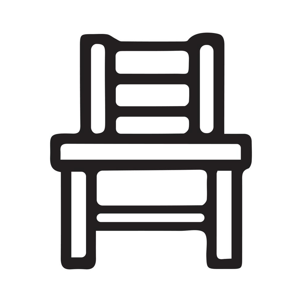 Pure Line Design of a Single Chair vector