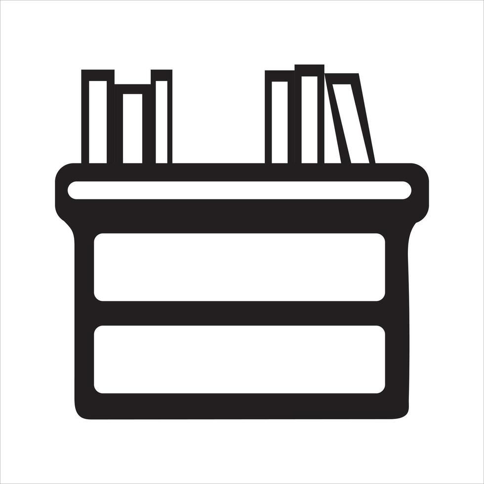Pure Linework of an Office Desk vector