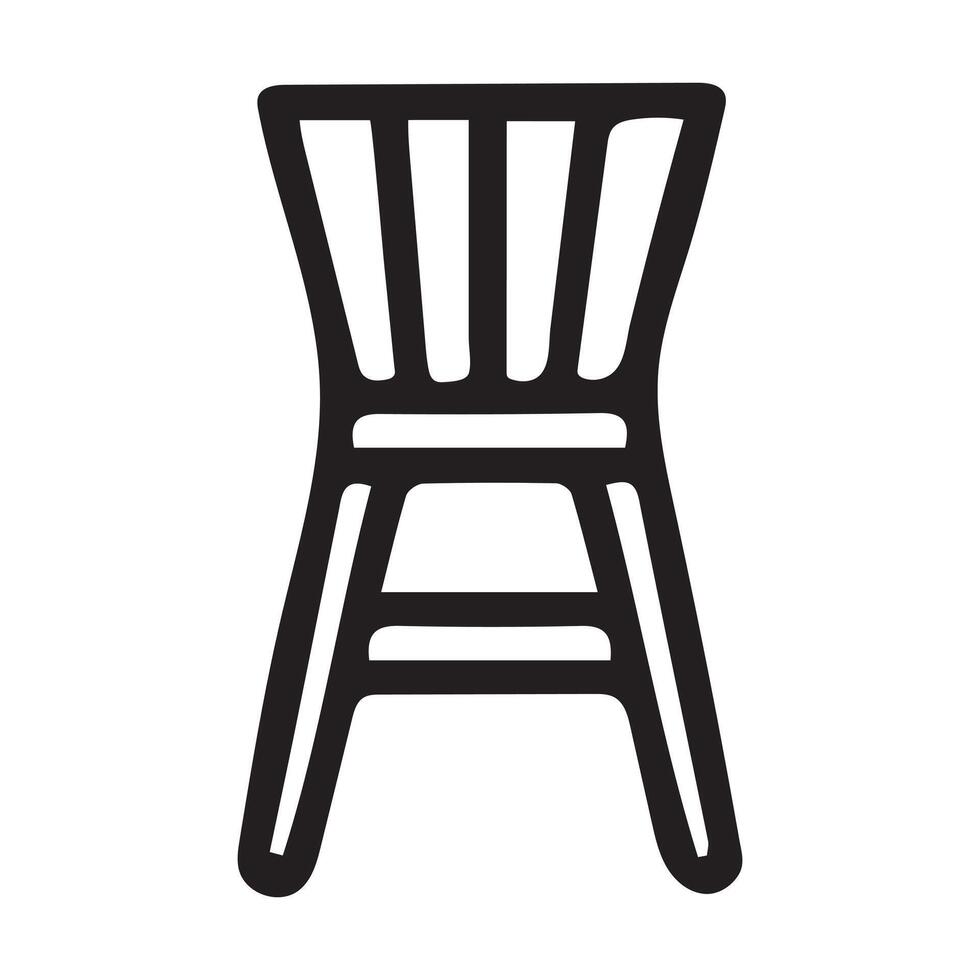 Single Chair in Clean Line Art vector