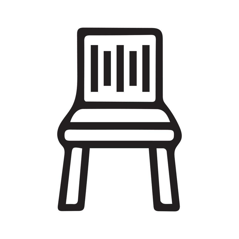 Outline Elegance Modern Chair Icons in Line Art vector