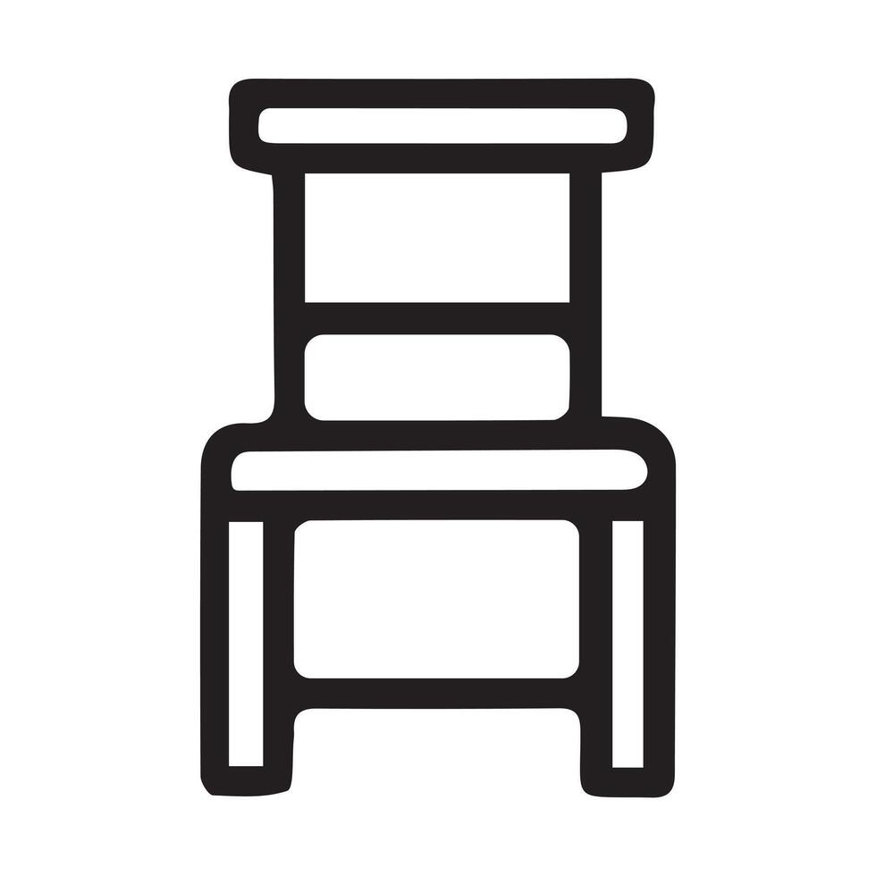Modern Line Icons of Chairs vector
