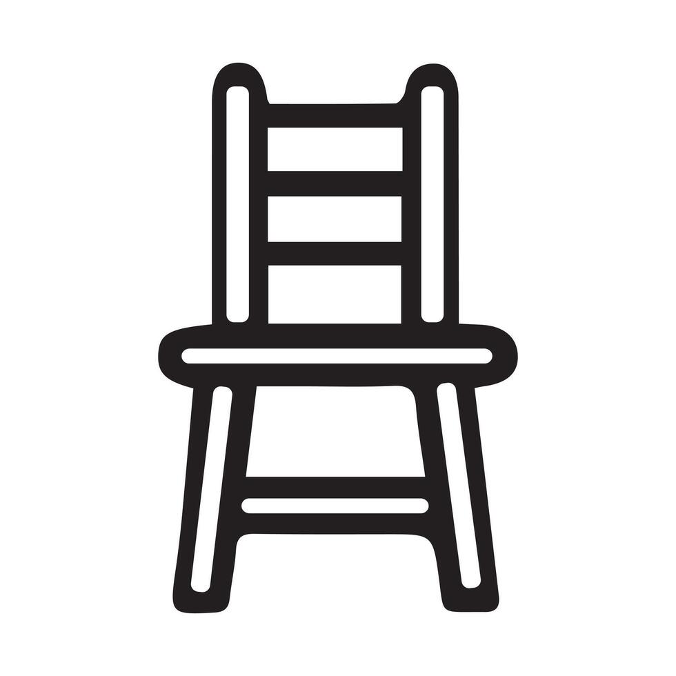 Outline Perfection Chair Icons in Simple Strokes vector