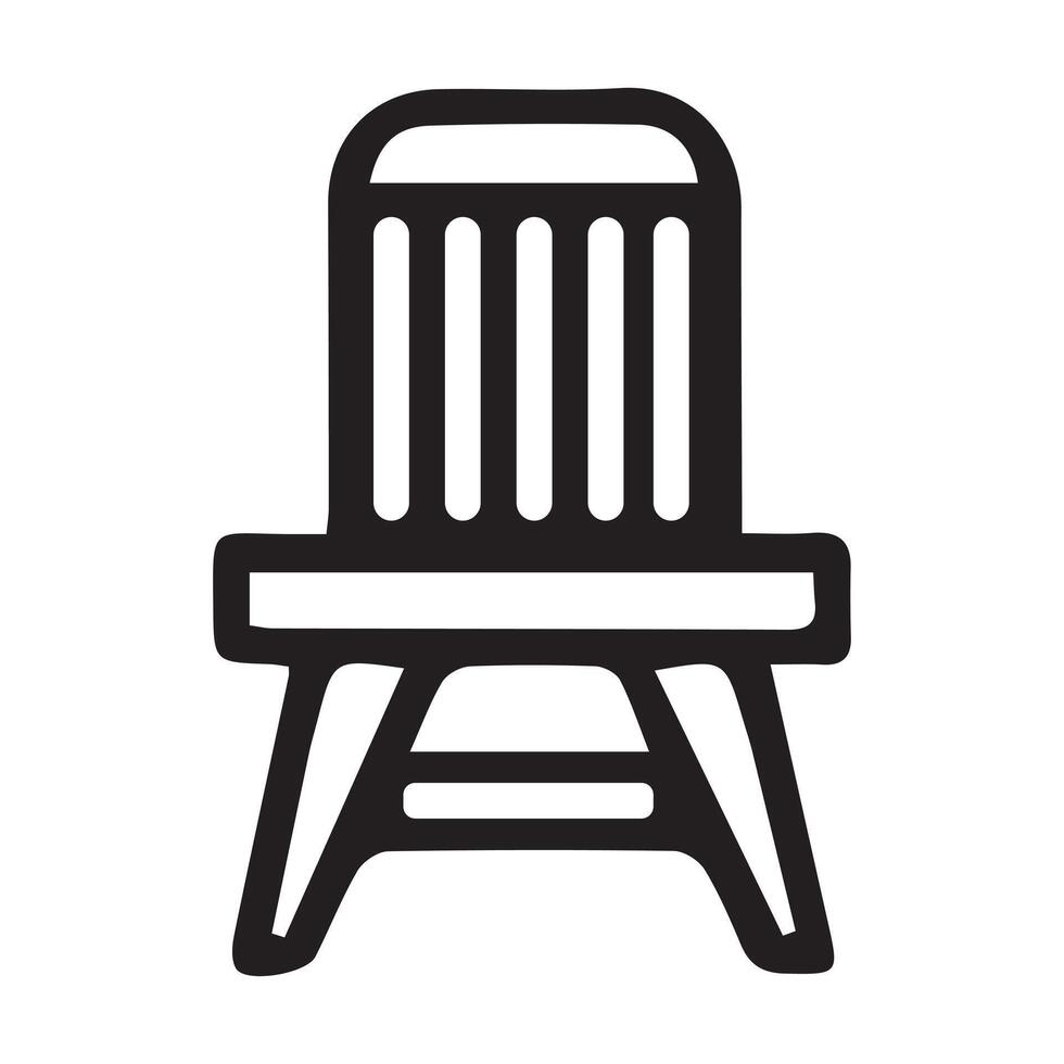 Classic Chair Icons in Line Form vector