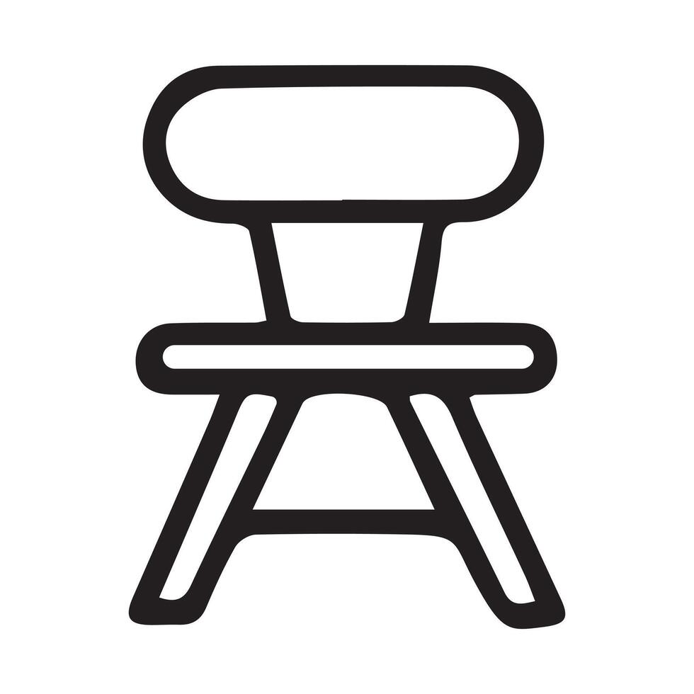 Sleek Seats Minimalist Line Chair Icons vector
