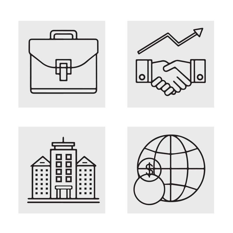 Minimal Line Icons for Web Interface Design vector