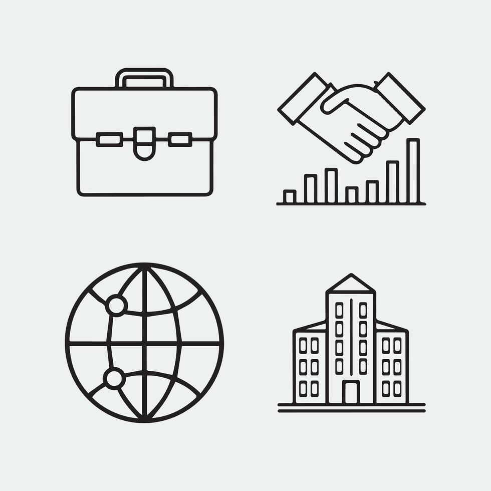 Clean Line Icons for Modern Web Elements vector