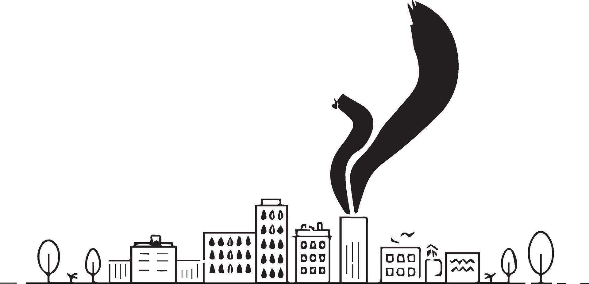 Air Pollution in the city vector