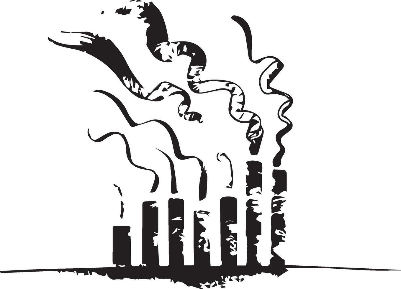 Design on industrial Pollution 1 vector
