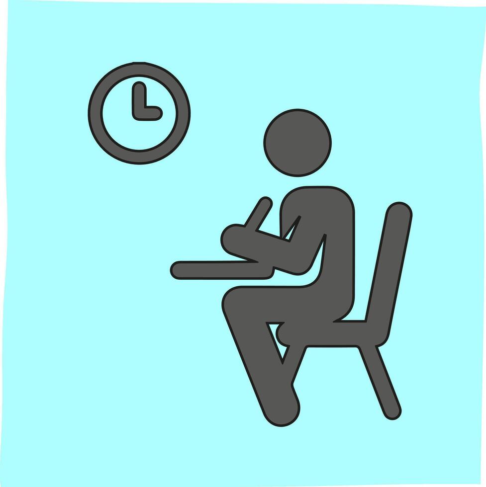 illustration of people studying, suitable for related icons vector