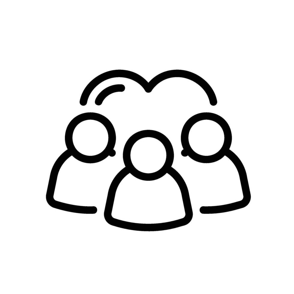 organization Line Icon White Background vector