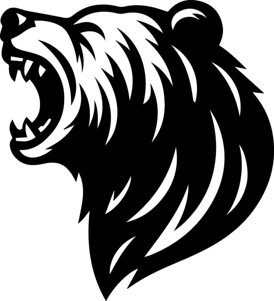Bear Head Silhouette Illustration Image vector