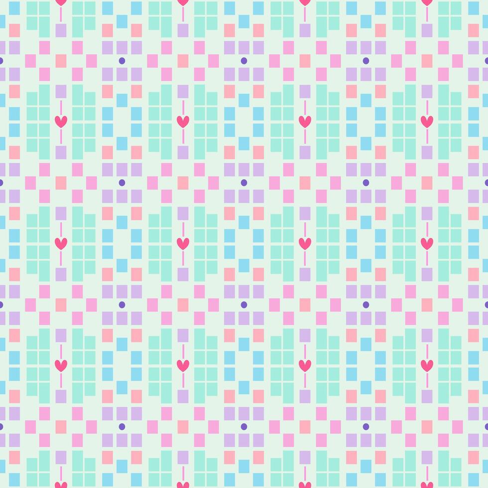 Pixel vintage christmas theme card on seamless Pattern. vector