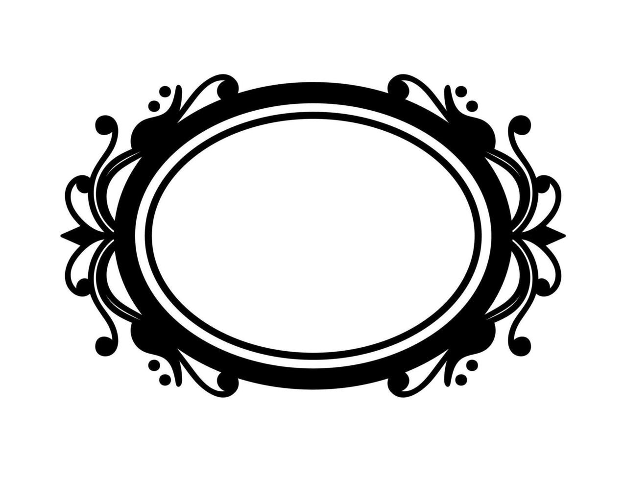 Ornaments vintage style on black and white colour vector