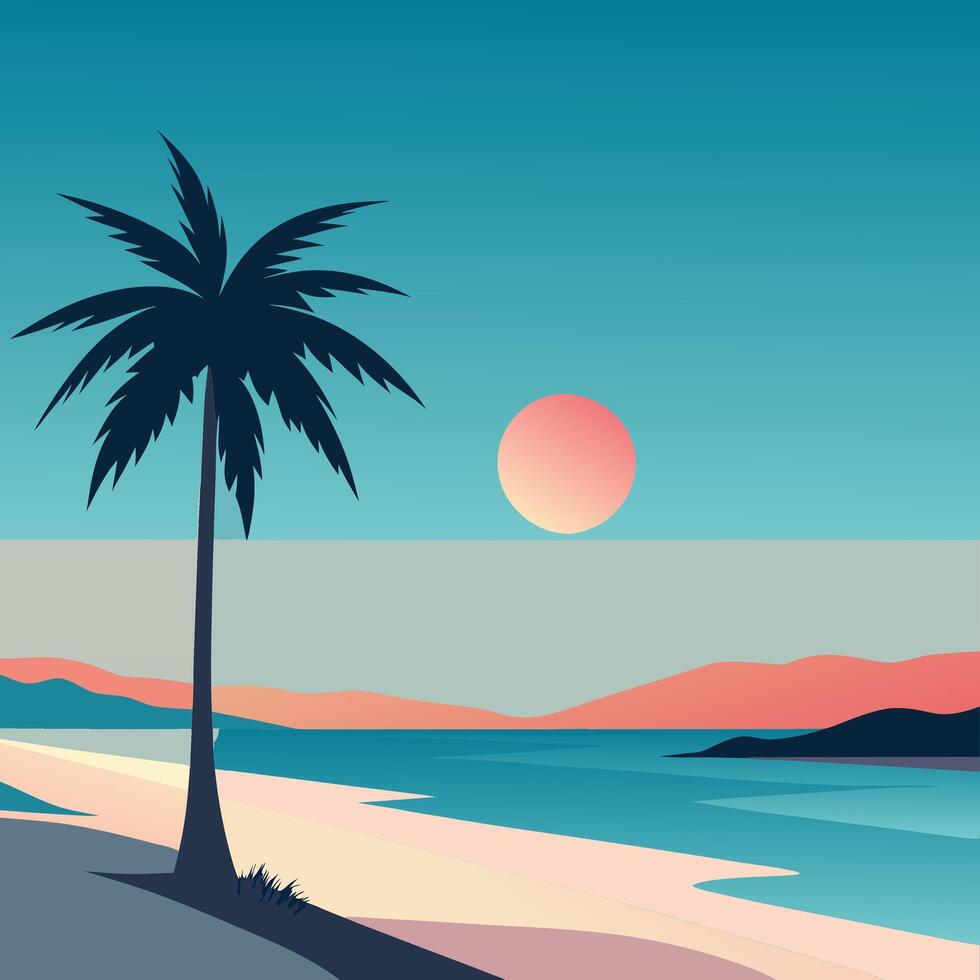 Modern Seaside Background Featuring Gentle Gradients vector