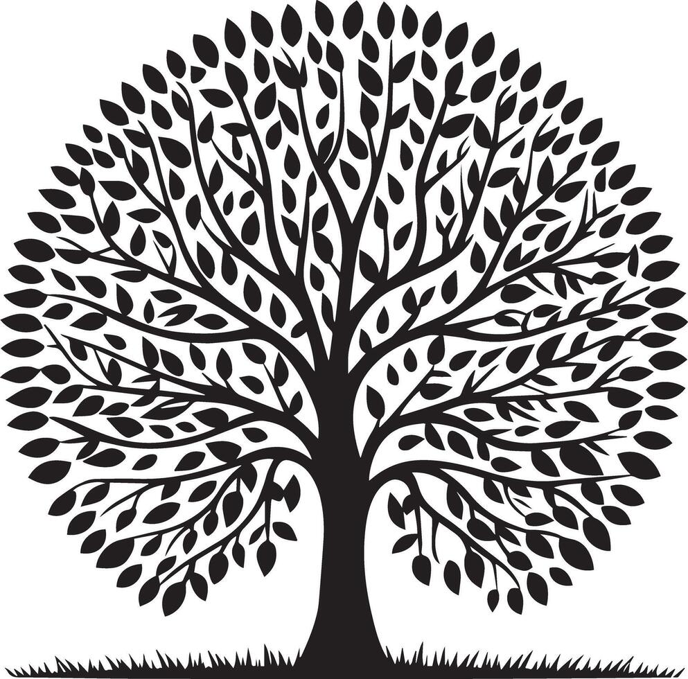 Premium Tree Silhouette Art Designs vector