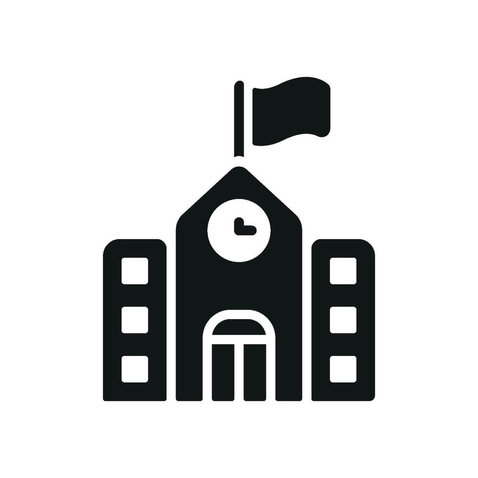 School icon a clean and simple illustration perfect for educational designs vector