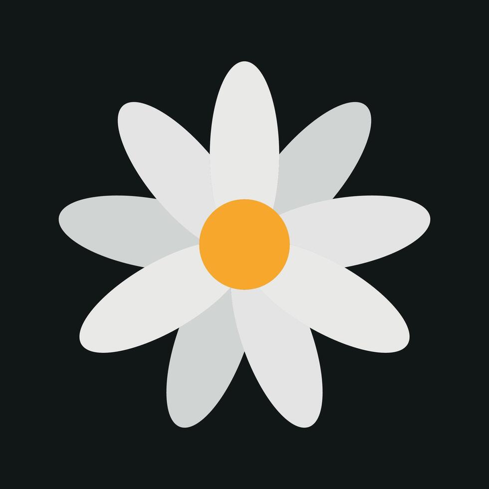Daisy flower icon brings a fresh and lively touch, perfect for representing joy and natural beauty in both print and digital media. vector