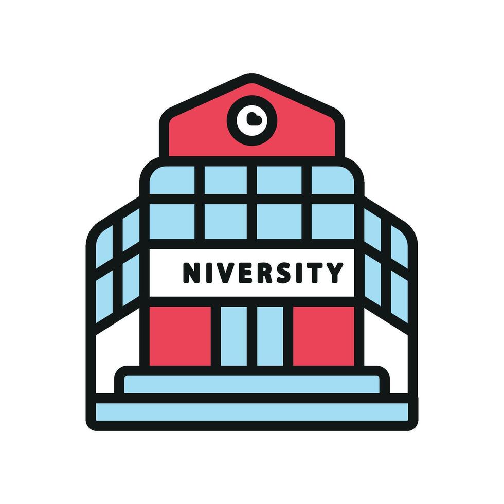 University icon a polished and compact design for versatile educational uses vector