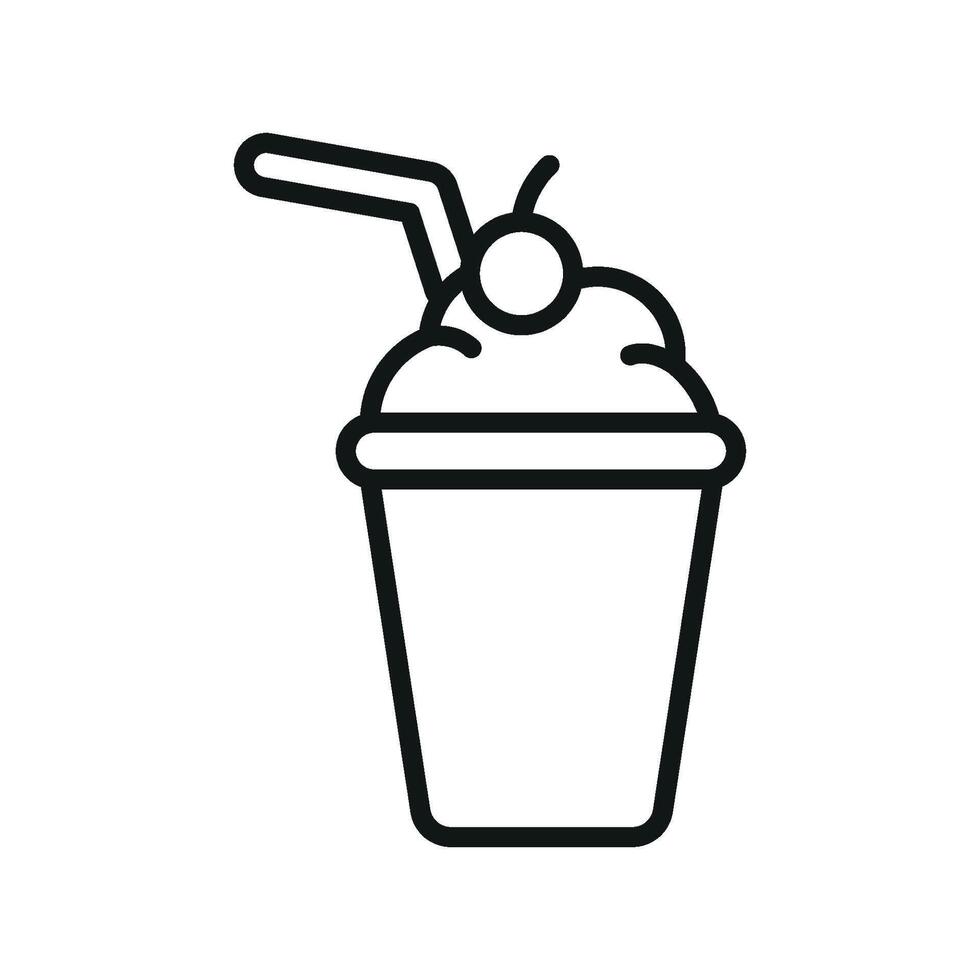 Milkshake drink icon brings a fun and refreshing touch, perfect for marketing milkshakes, smoothies, or summer drink promotions. vector