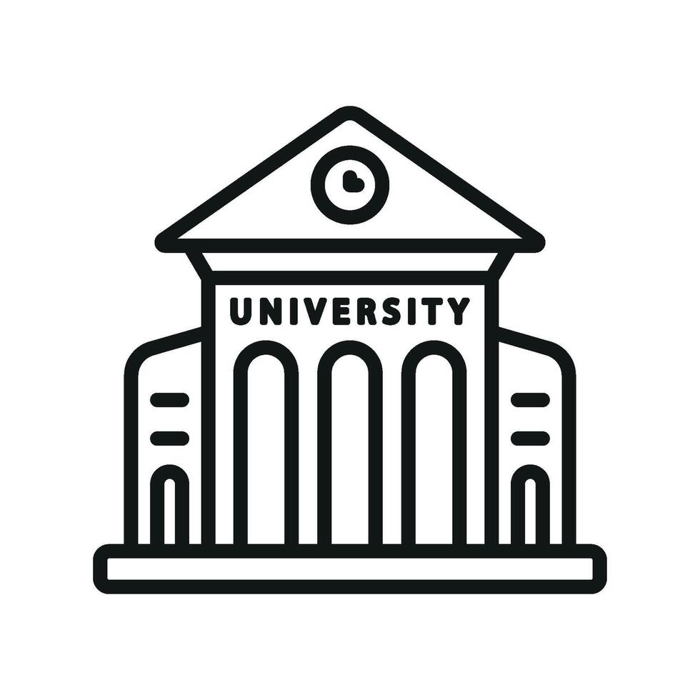University icon a clean and simple illustration perfect for educational designs vector