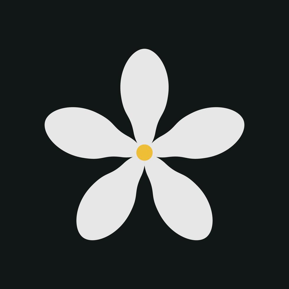 Jasmine flower icon delivers a fresh and serene look, perfect for connecting with nature in branding and marketing materials. vector