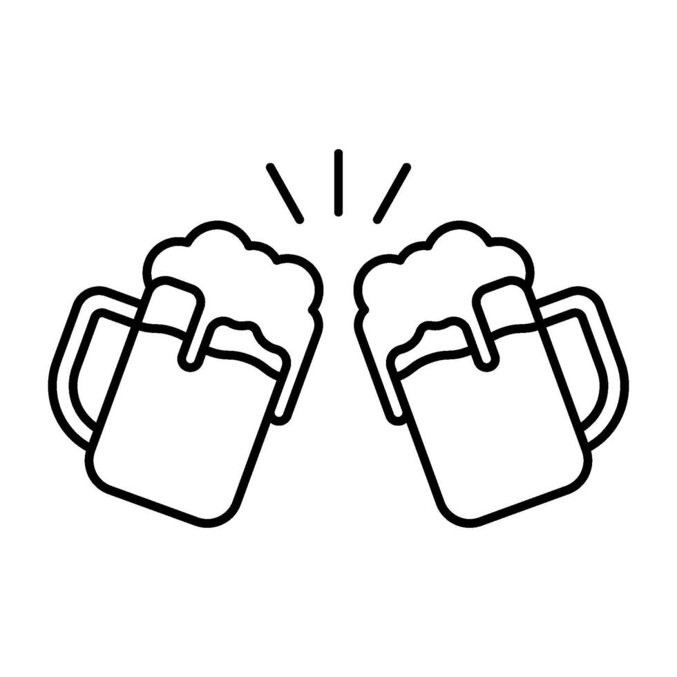 Beer drink icon embodies a fun and celebratory vibe, perfect for promoting parties, events, or social gatherings. vector