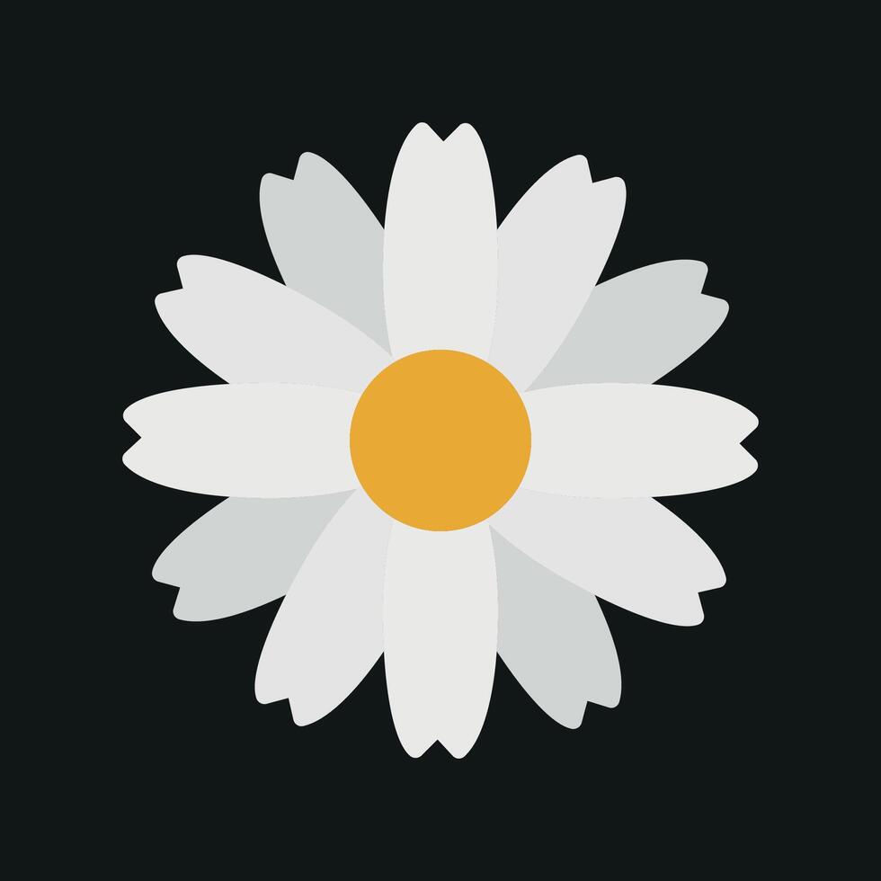Daisy flower icon showcases a simple and timeless look, ideal for enhancing garden-related campaigns or eco-friendly products. vector
