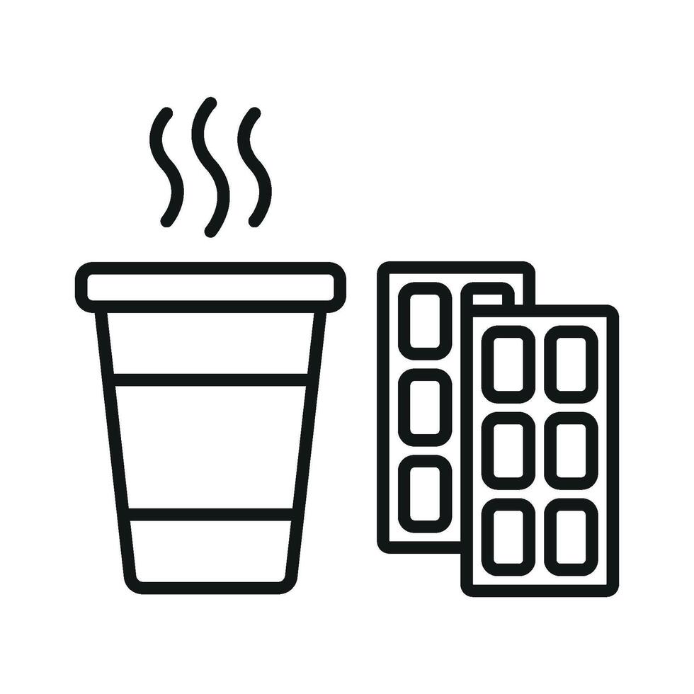 Hot chocolate icon offers a clean and stylish look, perfect for representing warm drinks in both print and digital media. vector