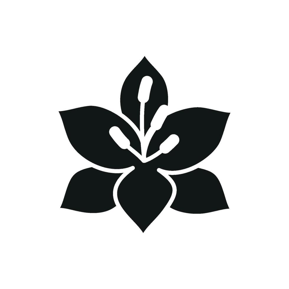Lily flower icon showcases a timeless and delicate style, ideal for enhancing garden-themed designs or wellness campaigns. vector