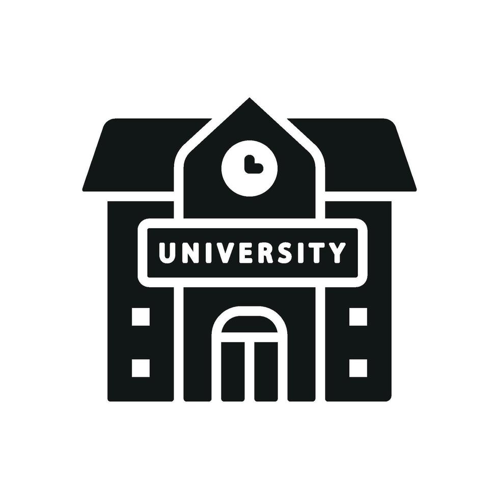 University icon a minimalist design suitable for school or campus logos vector